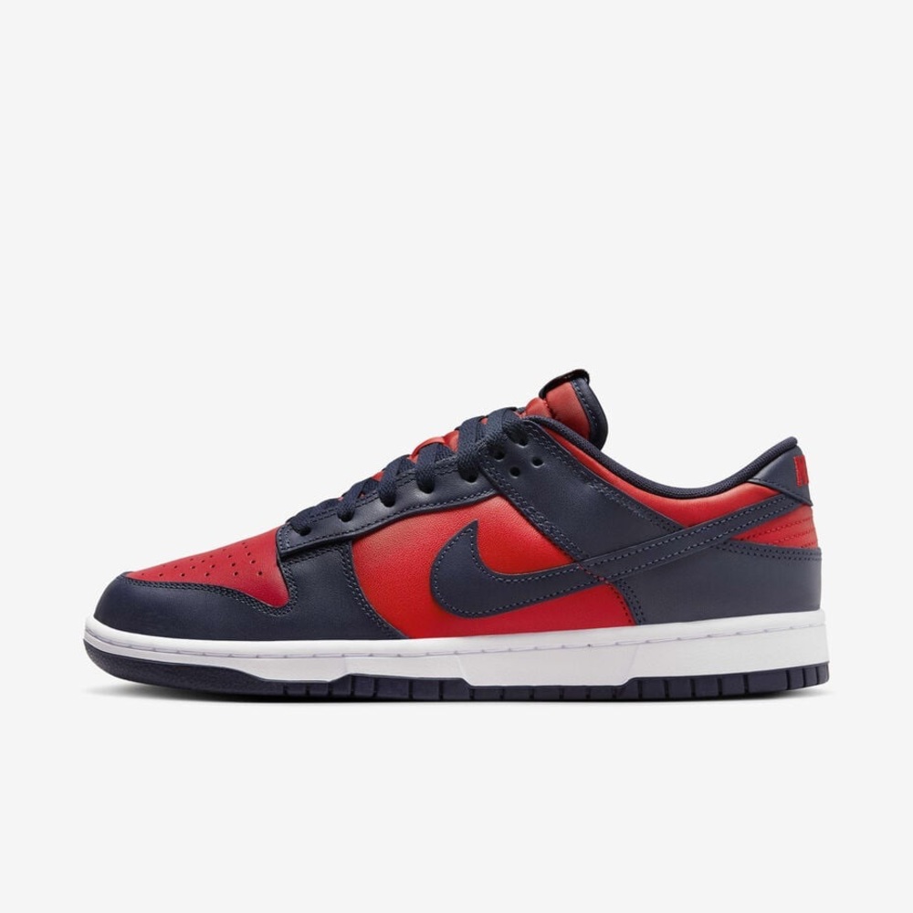 NEW - Nike Dunk Low Retro - Men’s 9 - Red/Navy - Never Worn - Picture 3 of 7